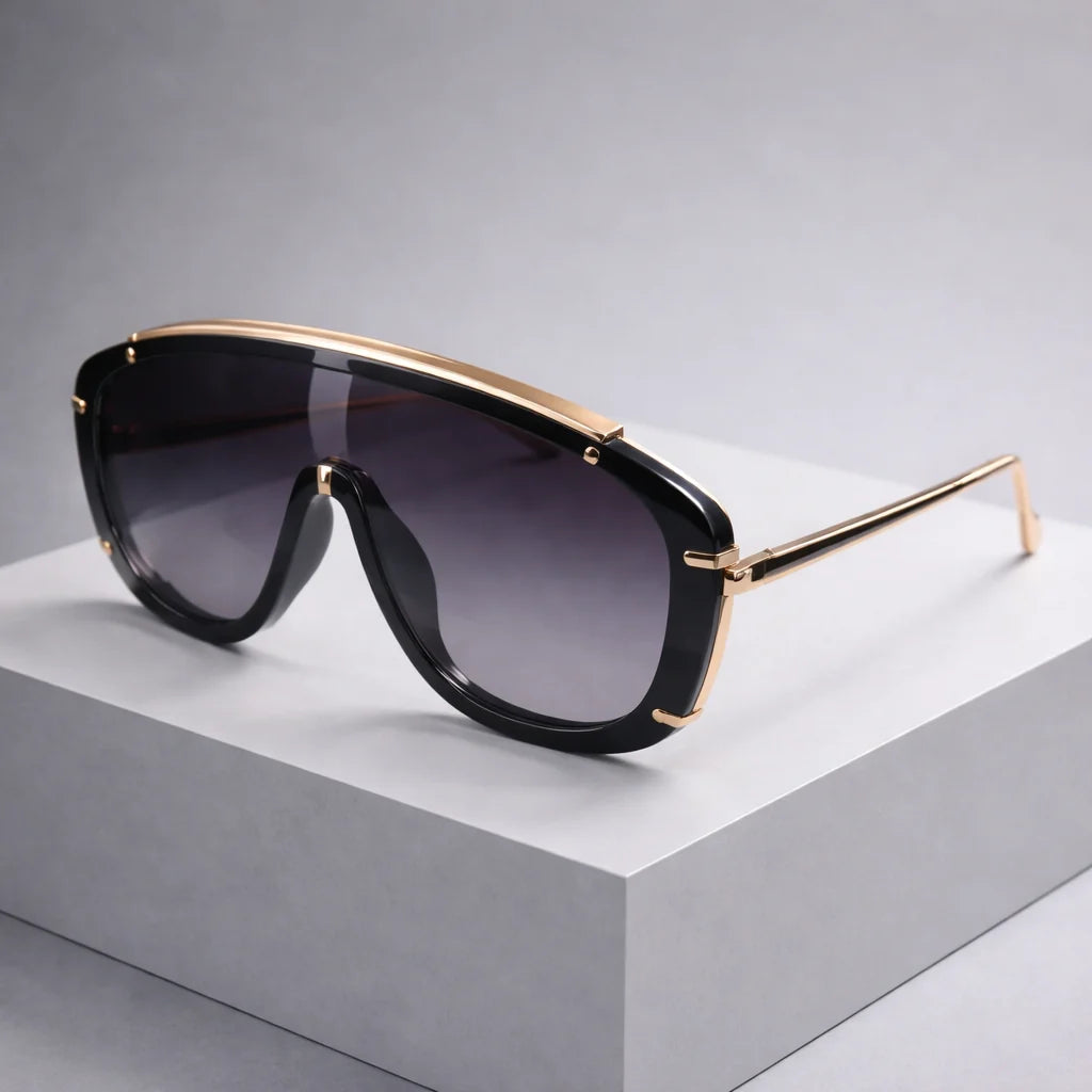 Sunglasses Sculpted Frame & Metal Accents Full UV Protection
