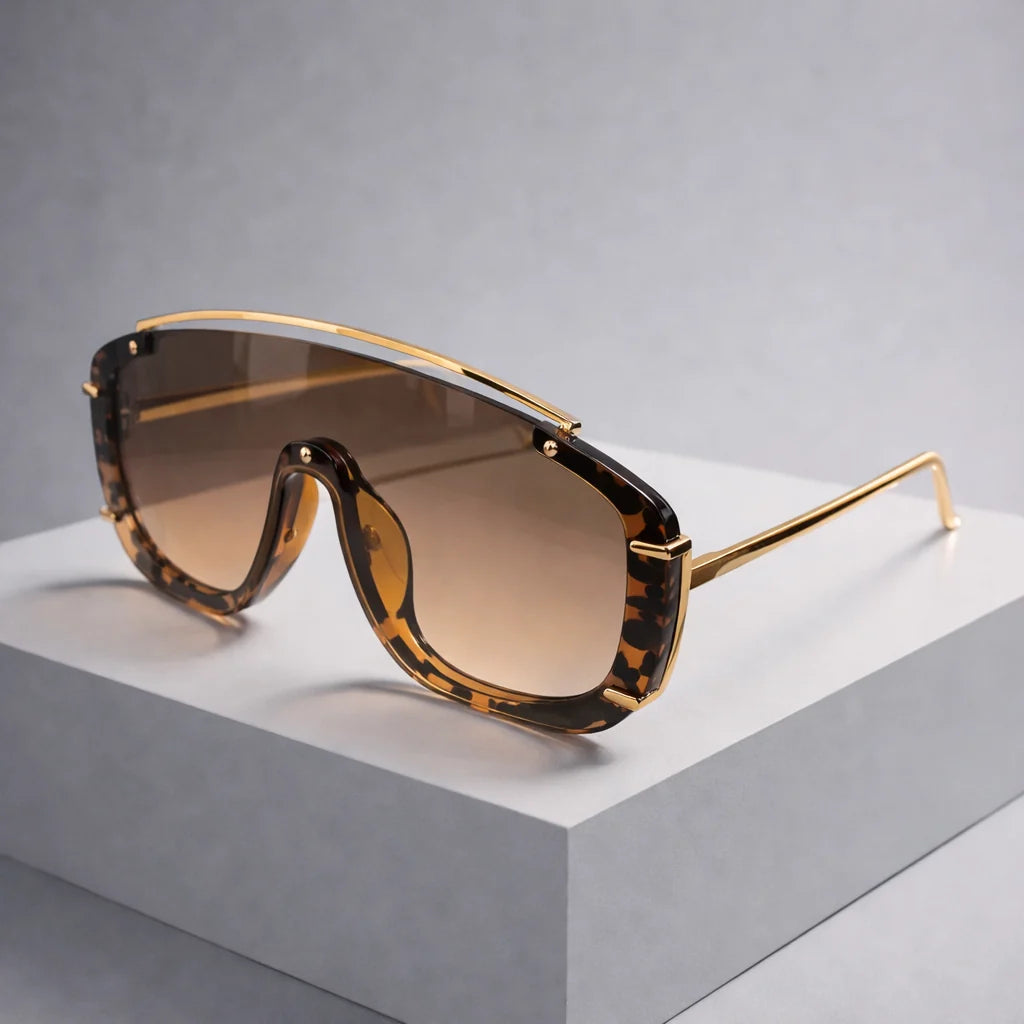 Sunglasses Sculpted Frame & Metal Accents Full UV Protection