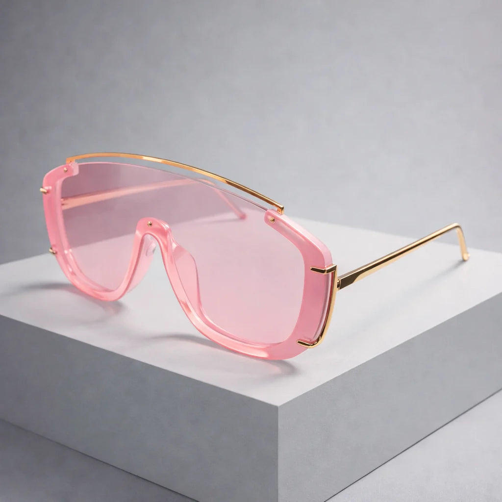 Sunglasses Sculpted Frame & Metal Accents Full UV Protection