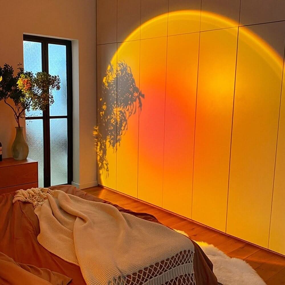 Sunset Projection Lamp 16 Colors Rotating Head USB Remote
