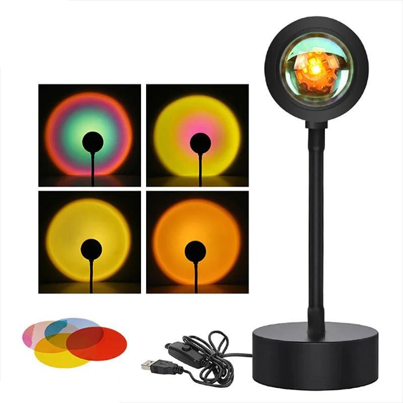 Sunset Projector Night Light 16-Color Remote Control USB Powered