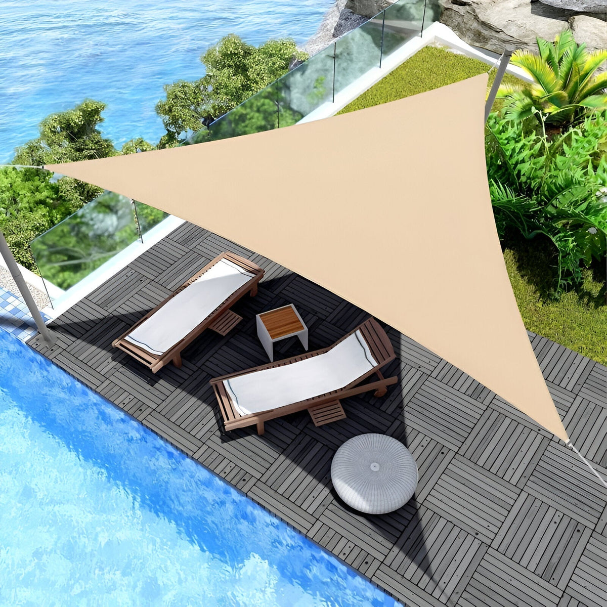 Sunshade Sail Triangular UV Blocking Polyester