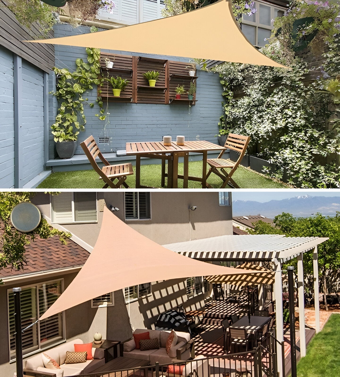 Sunshade Sail Triangular UV Blocking Polyester