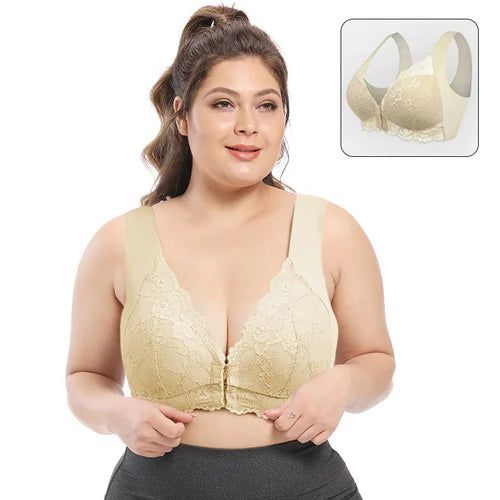 Supportive Bra Front Closure Wide Side Wings