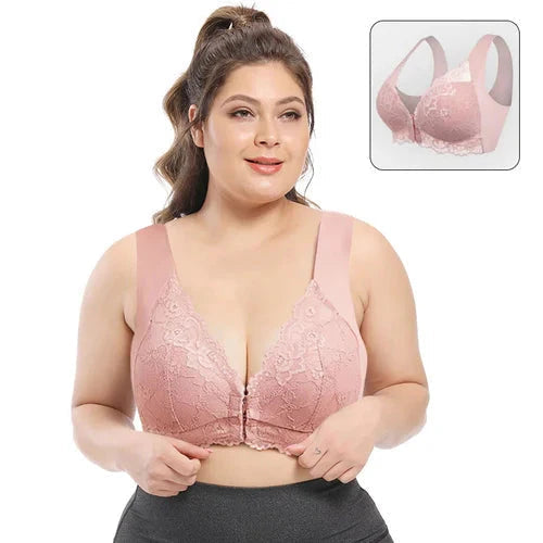 Supportive Bra Front Closure Wide Side Wings