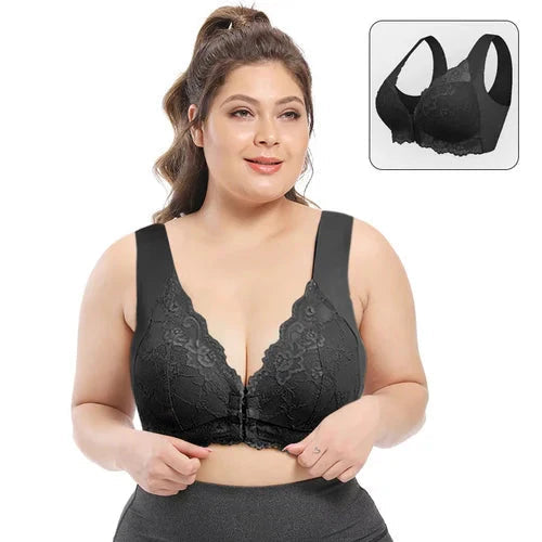 Supportive Bra Front Closure Wide Side Wings