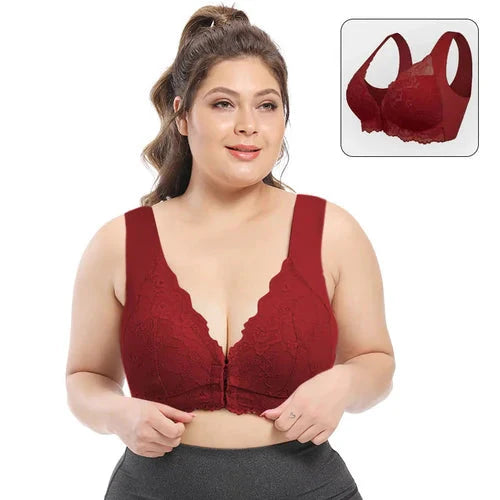 Supportive Bra Front Closure Wide Side Wings