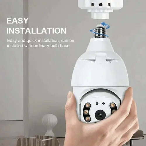 Surveillance Camera 360° Pan & Tilt Screw-In Lamp Socket