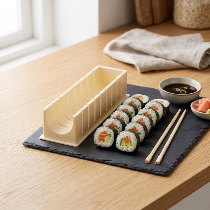 Sushi Mold Set No-Roll Press BPA-Free Dishwasher-Safe