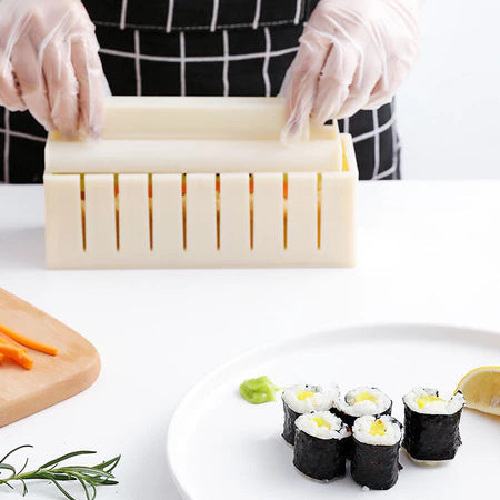 Sushi Mold Set No-Roll Press BPA-Free Dishwasher-Safe