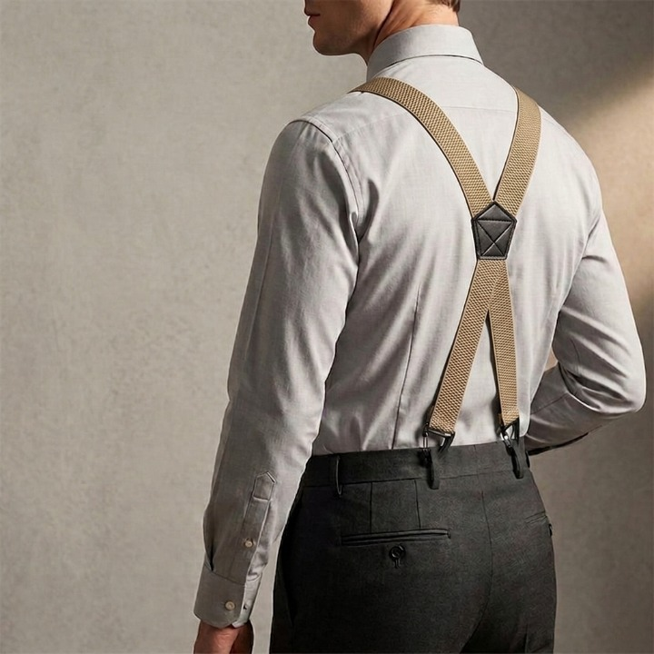 Suspenders Wide 1.5 Inch Metal Hook Clips Adjustable