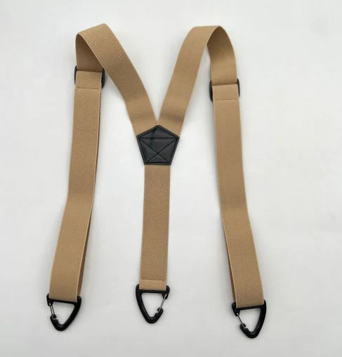 Suspenders Wide Padded Y-Back Adjustable Fit & Metal Clips