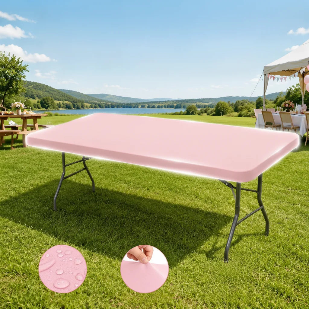 Table Cover Elastic Edges Water-Repellent & Machine-Washable