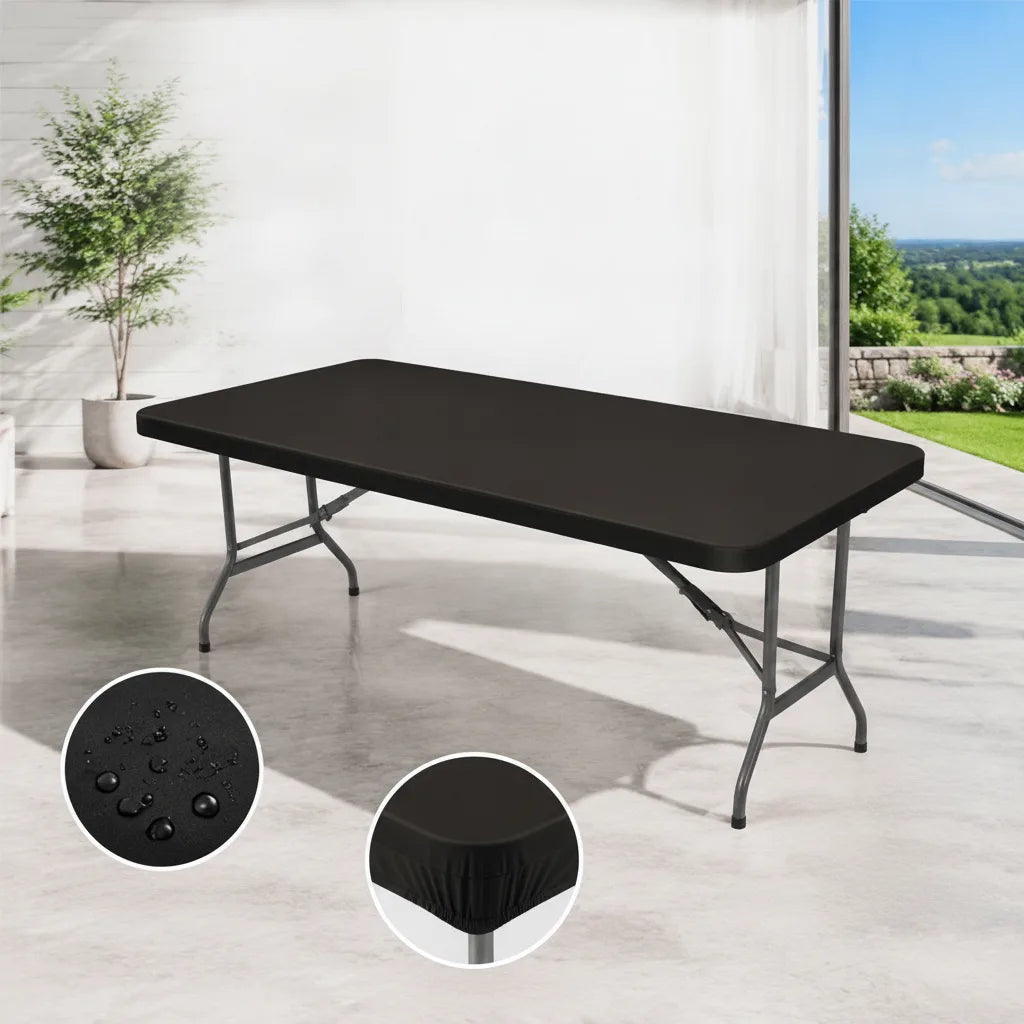 Table Cover Elastic Edges Water-Repellent & Machine-Washable
