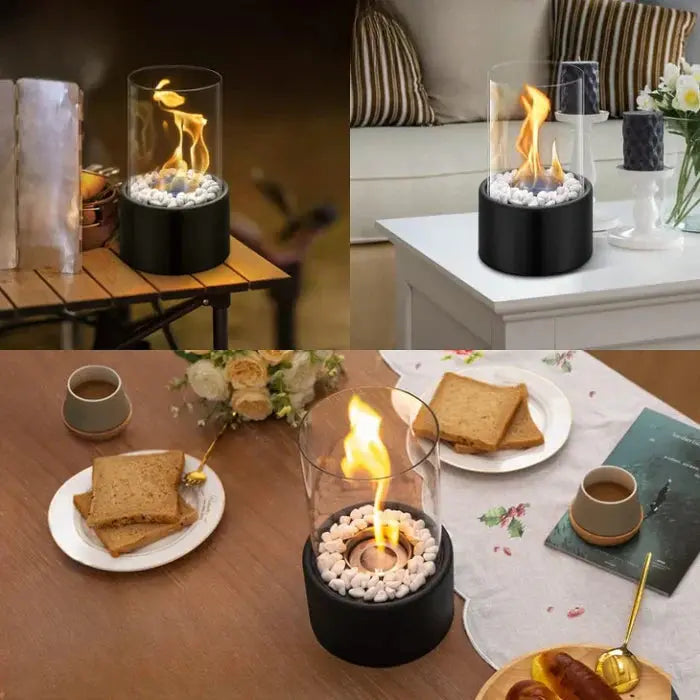 Table Fire Lantern Visible Flame Borosilicate Glass