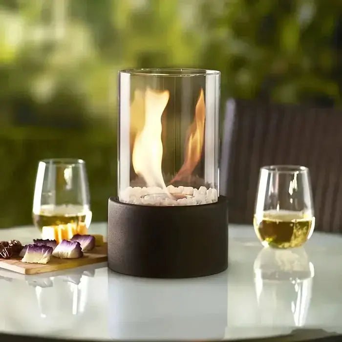 Table Fire Lantern Visible Flame Borosilicate Glass