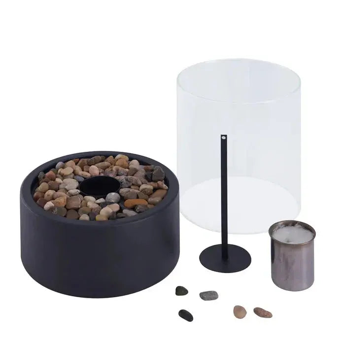 Table Fire Lantern Visible Flame Borosilicate Glass