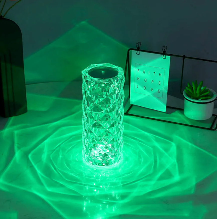 Table Lamp Acrylic Crystal 16 Color Touch & Remote