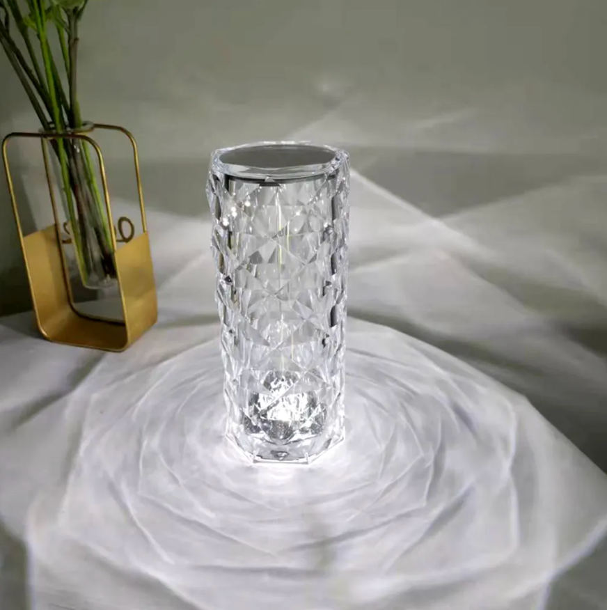 Table Lamp Acrylic Crystal 16 Color Touch & Remote