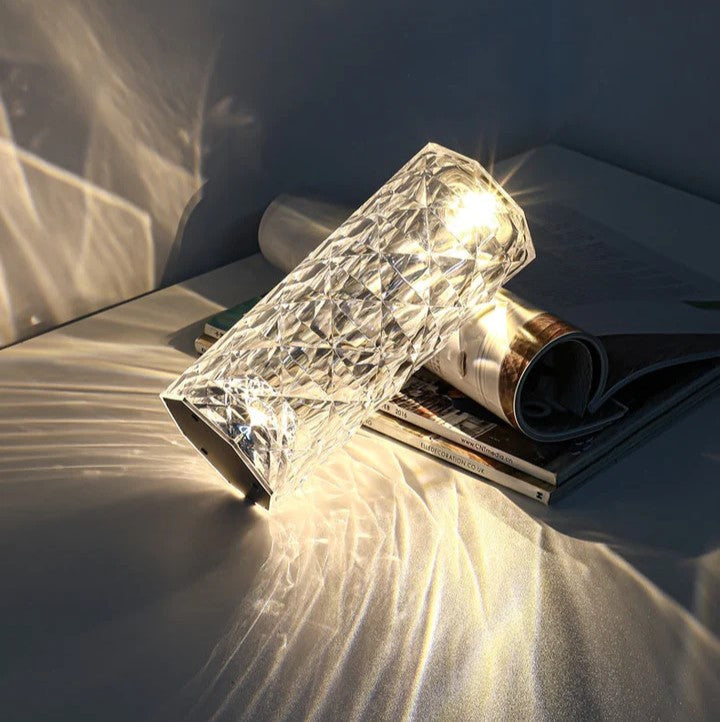 Table Lamp Acrylic Crystal 16 Color Touch & Remote