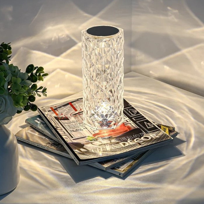 Table Lamp Acrylic Crystal 16 Color Touch & Remote