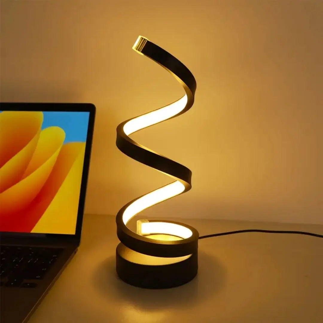 Table Lamp Acrylic Spiral Touch Dimmer Integrated LED