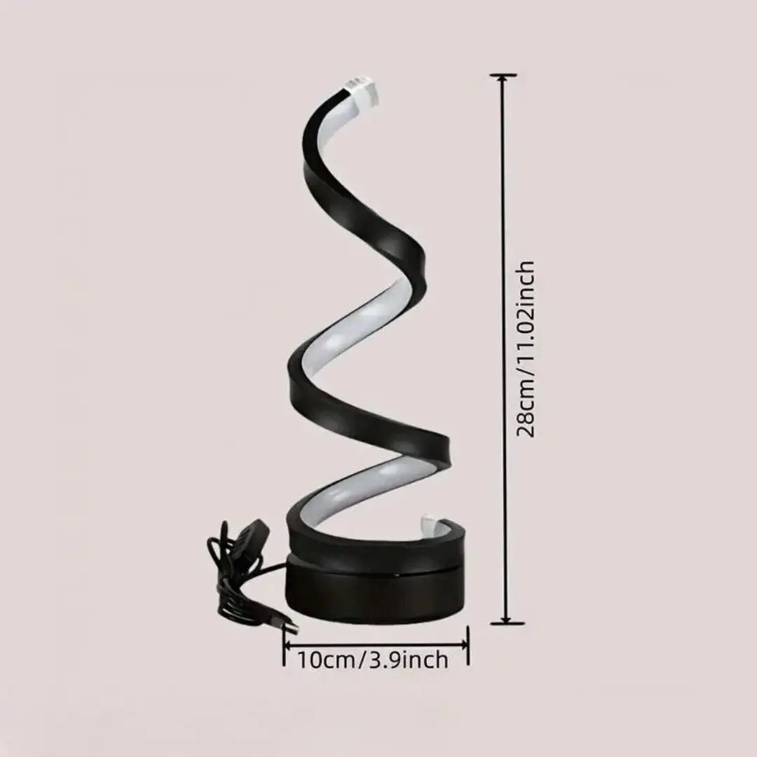 Table Lamp Acrylic Spiral Touch Dimmer Integrated LED