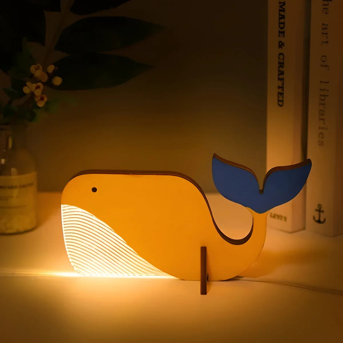 Table Lamp Animal Silhouette USB-Powered Warm LED