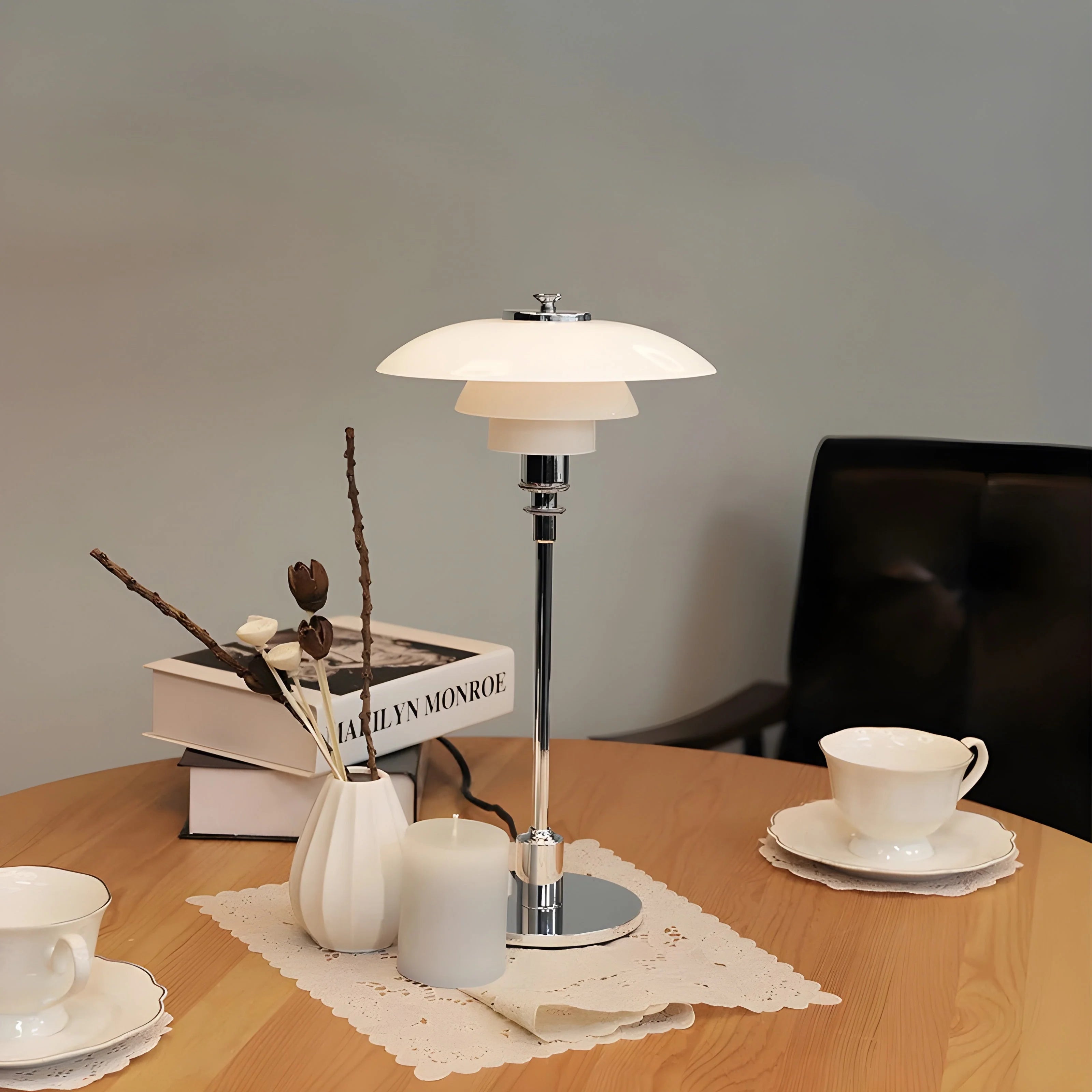 Table Lamp Dimmable LED Glass & Metal
