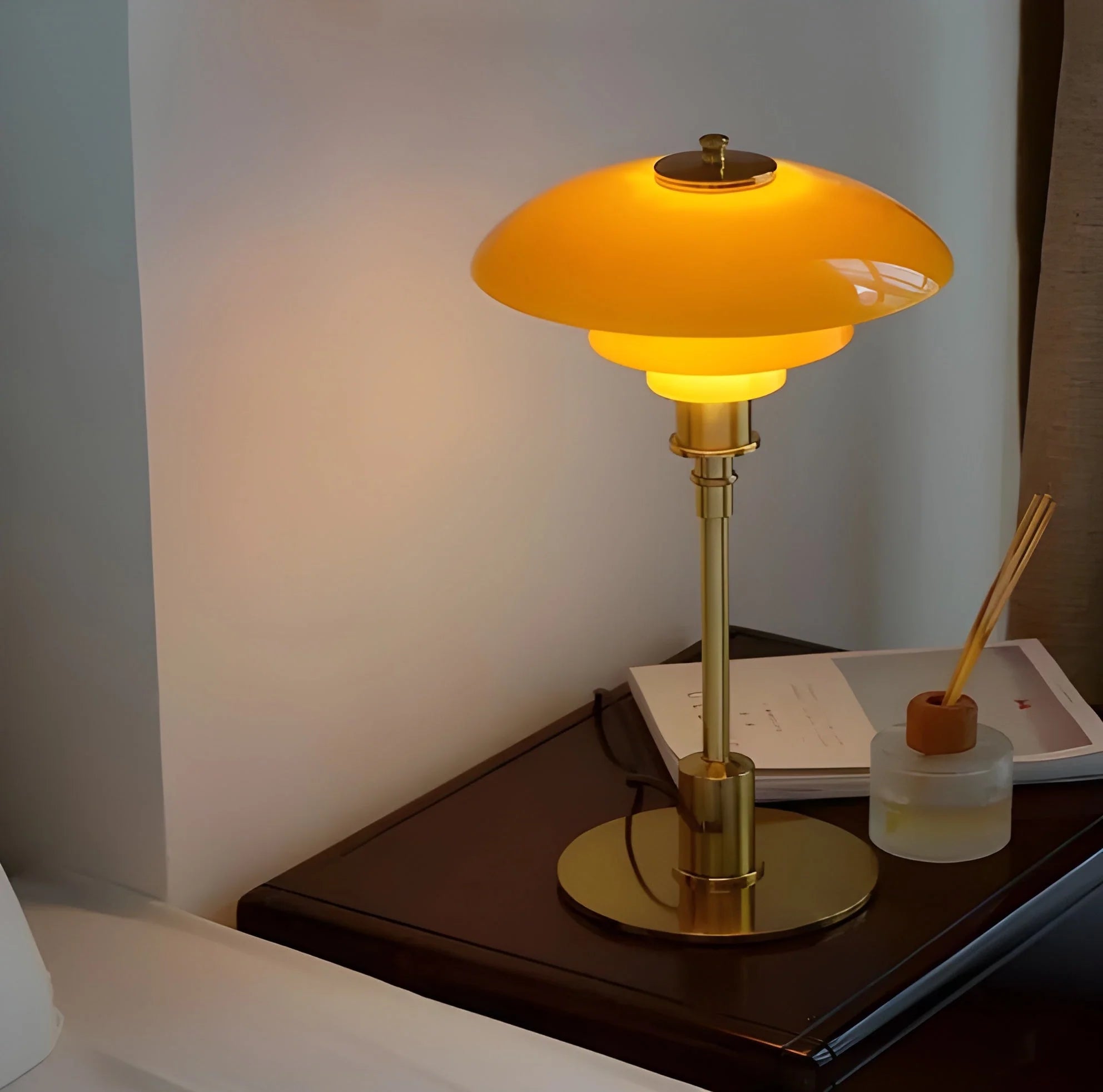 Table Lamp Dimmable LED Glass & Metal