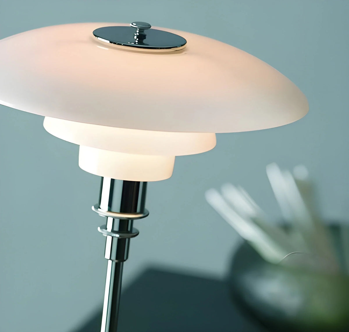 Table Lamp Dimmable LED Glass & Metal