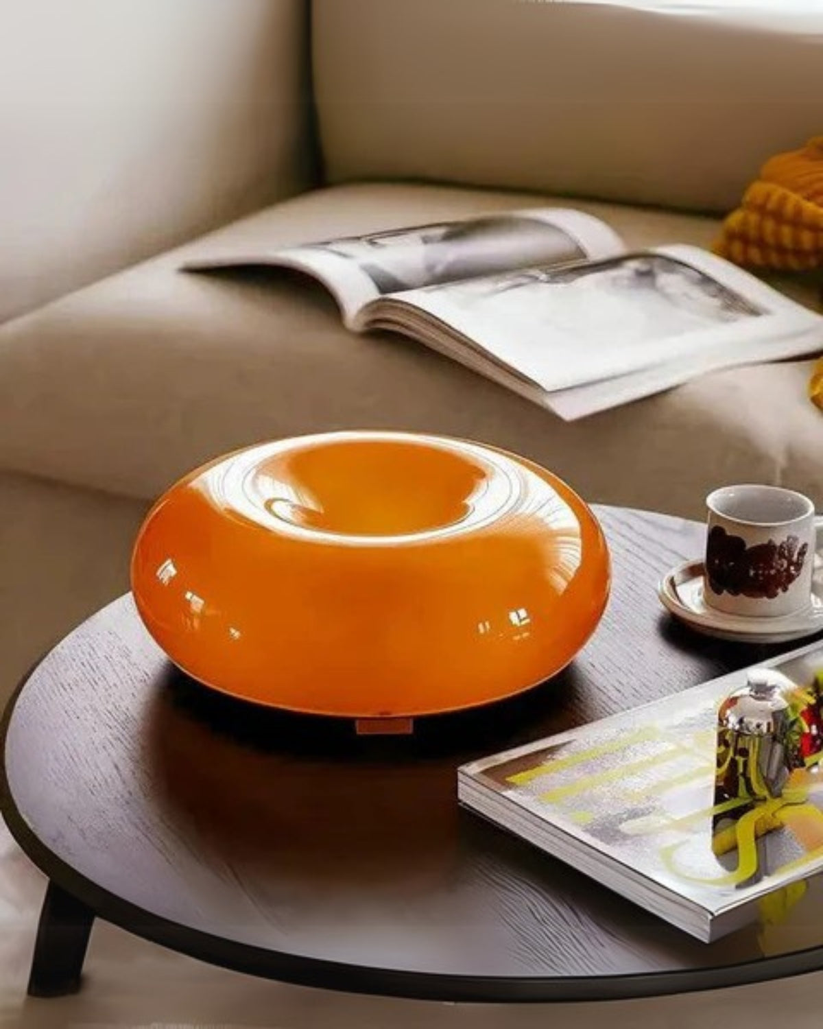 Table Lamp Donut Shape Warm Diffuse LED