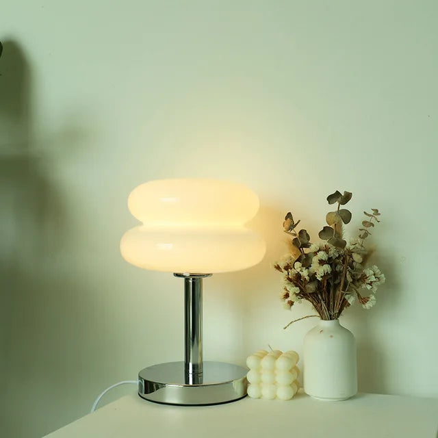 Table Lamp Glass Integrated LED & USB Powered