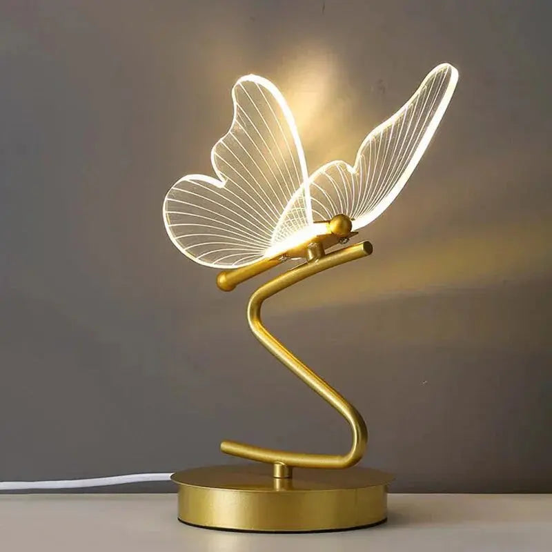 Table Lamp Integrated Warm LED Acrylic Wings