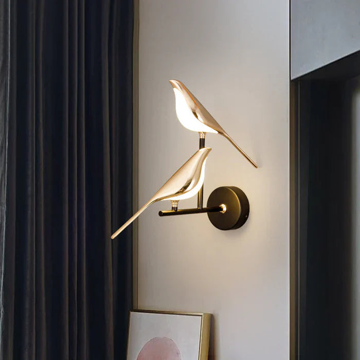 Table Lamp Integrated Warm LED Golden Bird