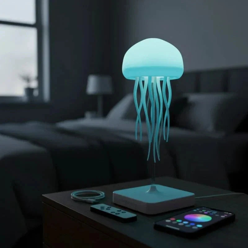 Table Lamp Jellyfish Color-Changing Touch & Sound Reactive