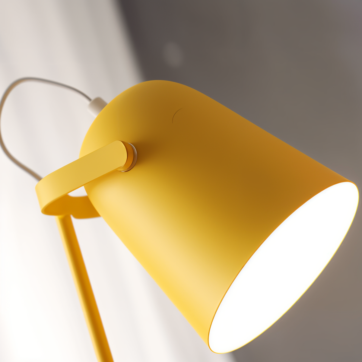Table Lamp Macaron Style Adjustable Shade Metal Base