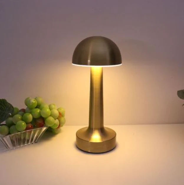 Table Lamp Mushroom 3-Color Dimmable Touch & USB Rechargeable