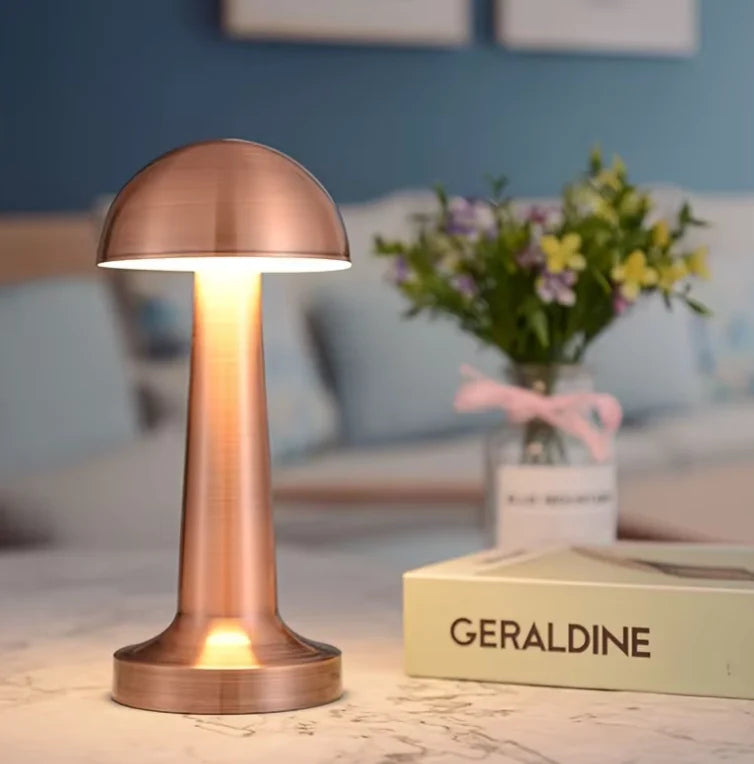 Table Lamp Mushroom 3-Color Dimmable Touch & USB Rechargeable