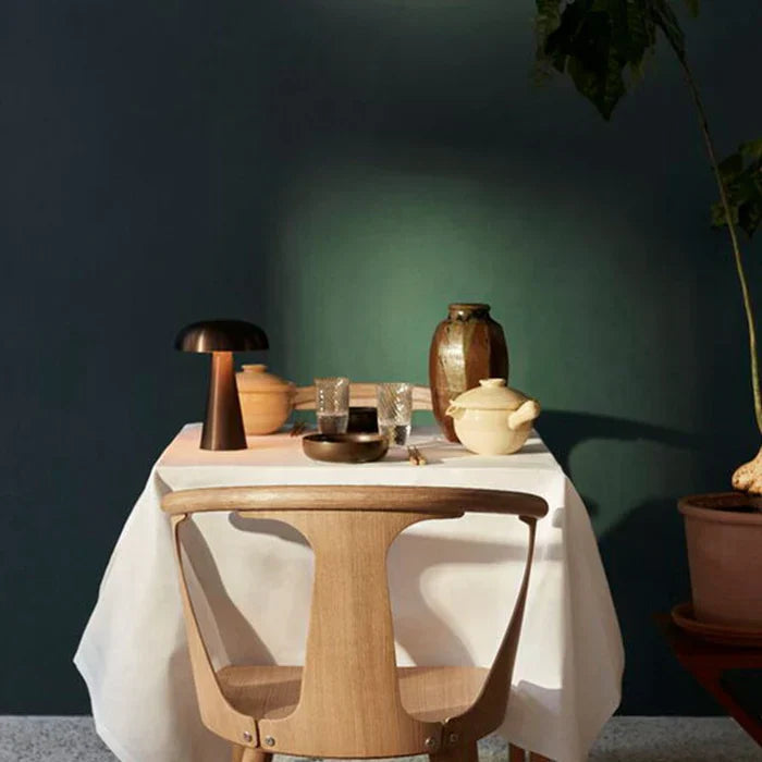 Table Lamp Mushroom Design Wireless Rechargeable & Tap Dimmer