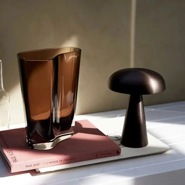 Table Lamp Mushroom Shade Touch Control & USB Rechargeable