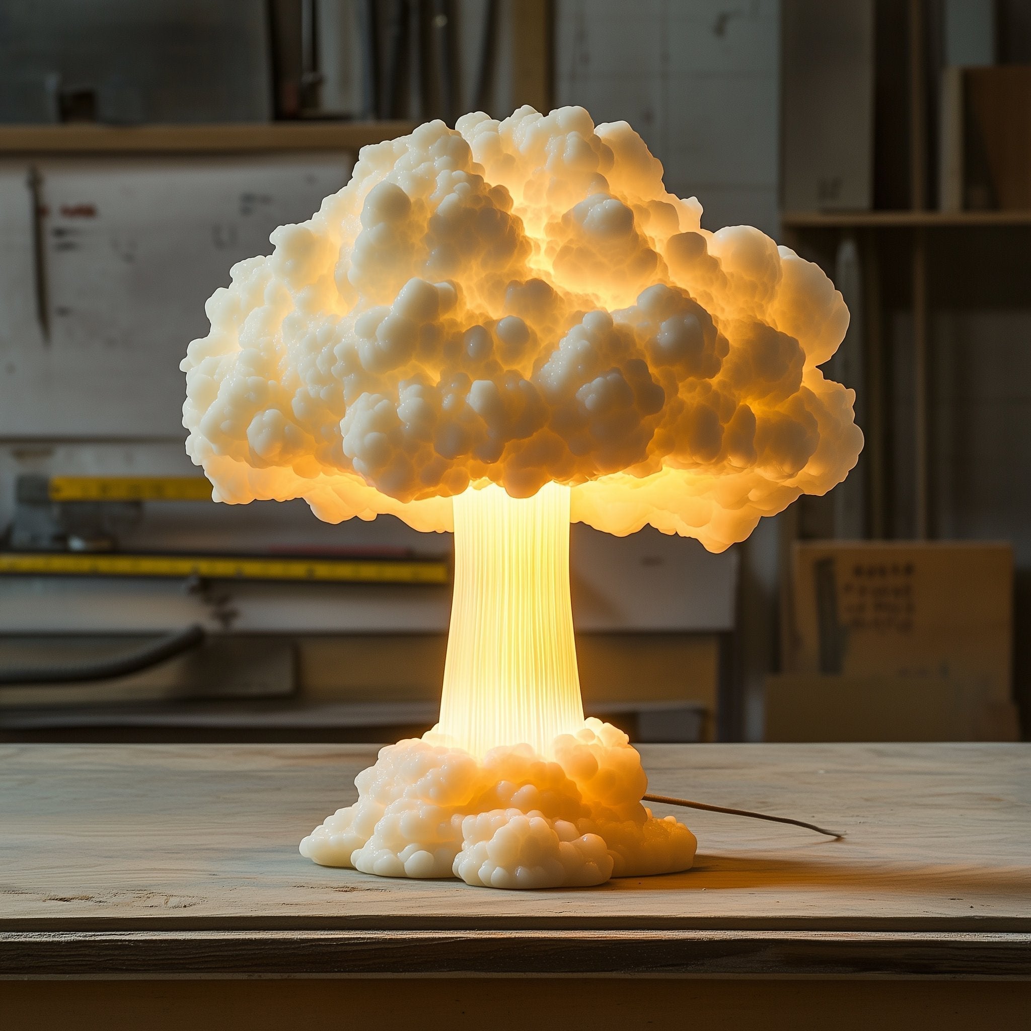 Table Lamp Mushroom Shape Compact Warm White LED