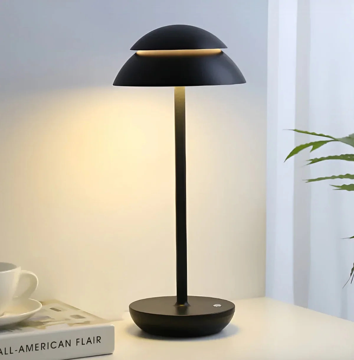 Table Lamp Mushroom Touch-Dimmable LED USB Rechargeable
