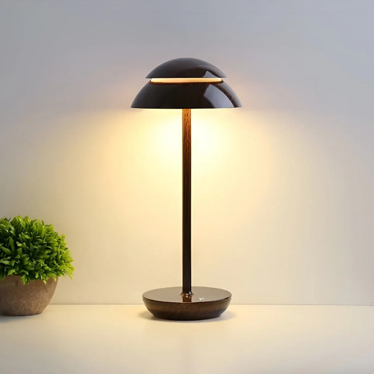 Table Lamp Mushroom Touch-Dimmable LED USB Rechargeable