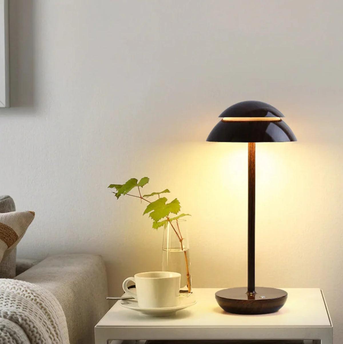 Table Lamp Mushroom Touch-Dimmable LED USB Rechargeable