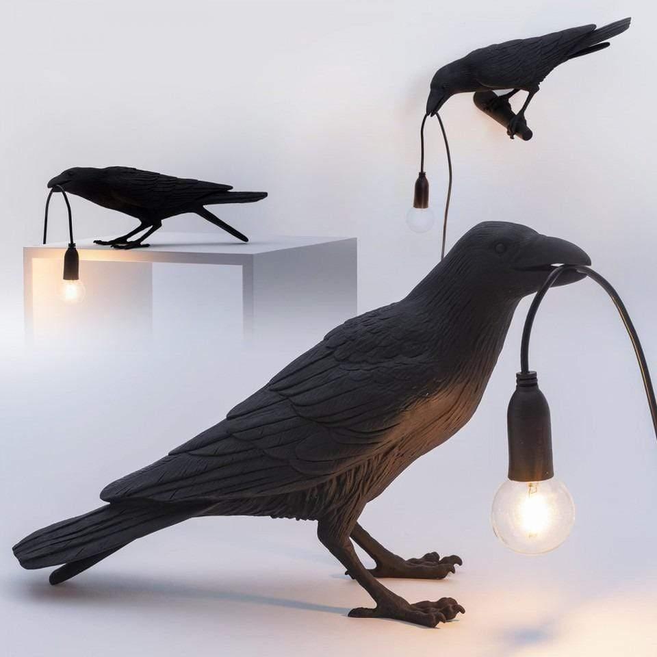 Table Lamp Raven Sculpture Warm Indirect Light