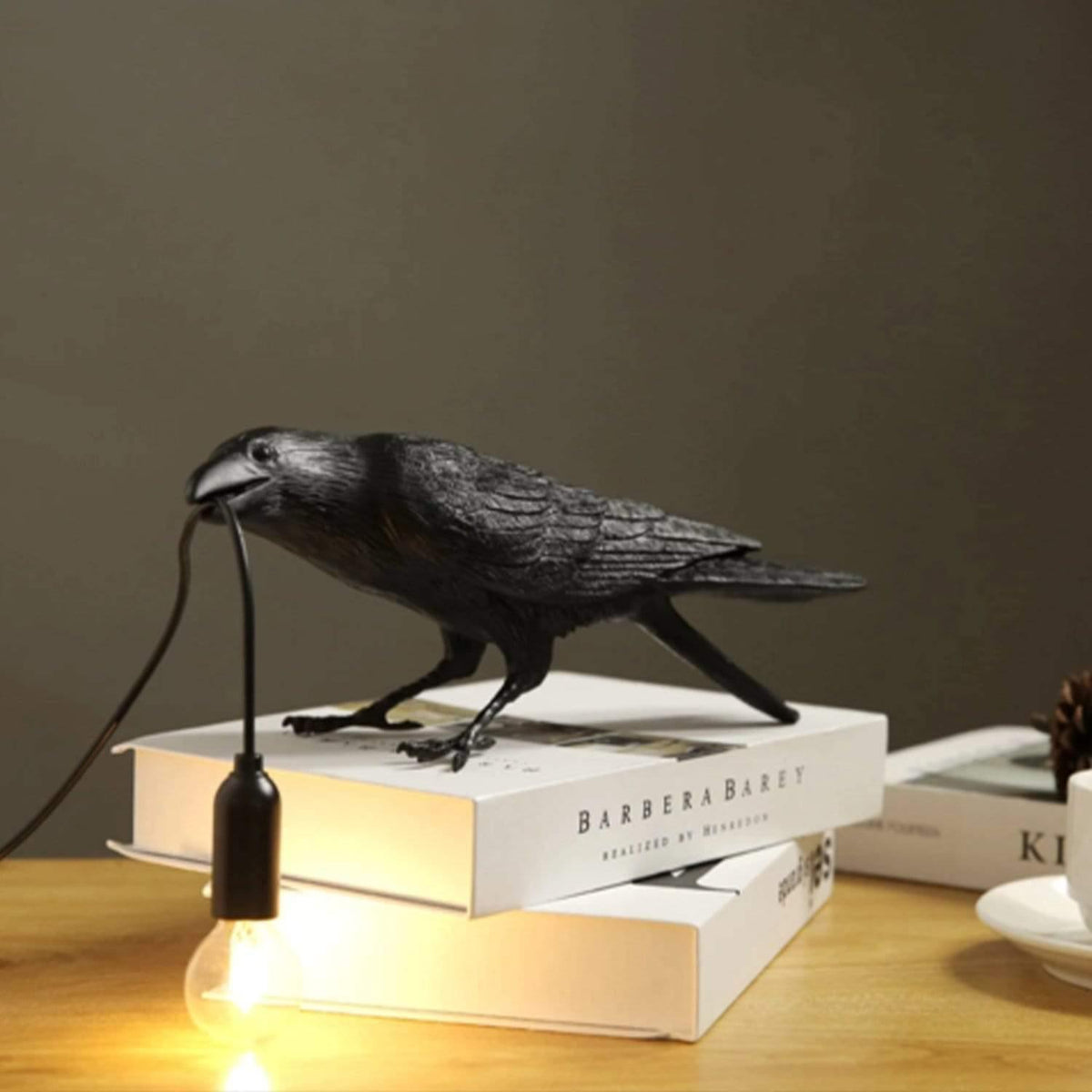 Table Lamp Raven Sculpture Warm Indirect Light