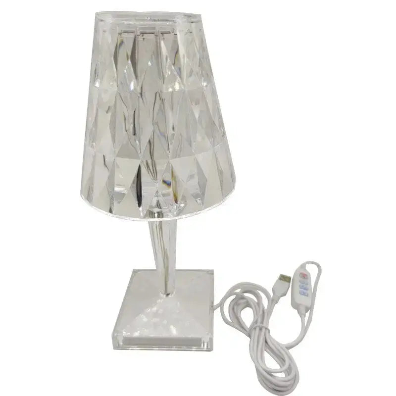 Table Lamp Rechargeable LED Acrylic Crystal-Cut