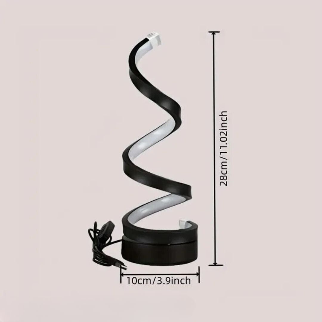 Table Lamp Sculptural Spiral Dimmable LED Touch Control