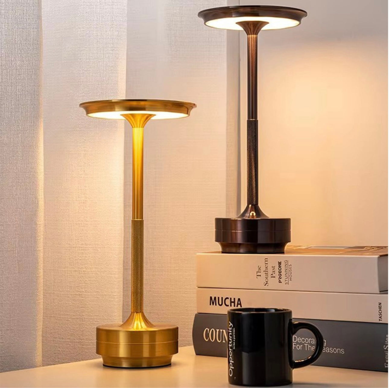 Table Lamp Slim Touch Dimmer USB-C Rechargeable